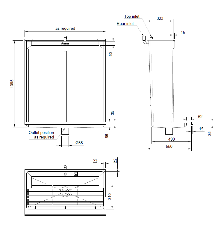 Deluxe Tread Mount Urinal - Image 5